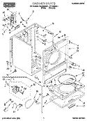 SECTION Diagram and Parts List for REL4636BW1  Roper Dryer