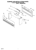 CABINET AND INSTALLATION PARTS Diagram and Parts List for YMH6140XFQ2  Whirlpool Microwave