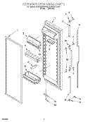 REFRIGERATOR DOOR Diagram and Parts List for 4KSRS22QDW00  KitchenAid Refrigerator