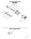 PUMP AND MOTOR, MISCELLANEOUS Diagram and Parts List for WU4300B1  Roper Dishwasher