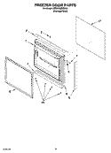 FREEZER DOOR PARTS, OPTIONAL PARTS Diagram and Parts List for KBRP20EMSS00  KitchenAid Refrigerator