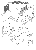UNIT Diagram and Parts List for GR9SHMXLB00  Whirlpool Refrigerator