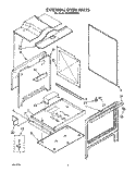 EXTERNAL OVEN Diagram and Parts List for SF370PEWN2  Whirlpool Range