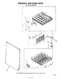 DISHRACK AND PANEL Diagram and Parts List for SHU55042  Whirlpool Dishwasher