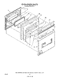 OVEN DOOR Diagram and Parts List for RS676PXV1  Whirlpool Range