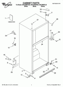 CABINET PARTS Diagram and Parts List for ER2CHMXPB05  Whirlpool Refrigerator