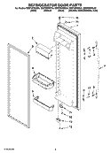 REFRIGERATOR DOOR PARTS Diagram and Parts List for ED2FHEXSB04  Whirlpool Refrigerator