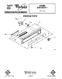 CONSOLE Diagram and Parts List for DU8100XT1  Whirlpool Dishwasher