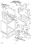 LINER Diagram and Parts List for ET1MTEXLT01  Whirlpool Refrigerator
