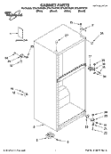 CABINET PARTS Diagram and Parts List for ET6JTKYKT01  Whirlpool Refrigerator
