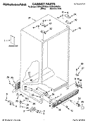 CABINET PARTS Diagram and Parts List for KSRX22FSWH01  KitchenAid Refrigerator