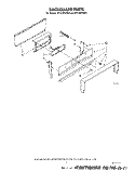 BACKGUARD Diagram and Parts List for SF310PERW3  Whirlpool Range