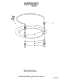 HEATER PARTS Diagram and Parts List for 7WDF530PAYM2  Whirlpool Dishwasher