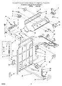 CONTROLS AND REAR PANEL Diagram and Parts List for 3LSR5233BN1  Whirlpool Washer