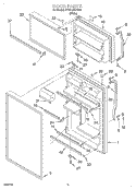DOOR Diagram and Parts List for RT21LMXJW00  Roper Refrigerator