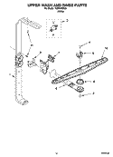 UPPER WASH AND RINSE PARTS Diagram and Parts List for TUD8700SQ0  Estate Dishwasher
