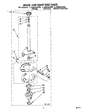 BRAKE AND DRIVE TUBE Diagram and Parts List for LLR8245AG0  Whirlpool Washer