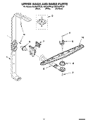 UPPER WASH AND RINSE PARTS Diagram and Parts List for GU2300XTLS2  Whirlpool Dishwasher