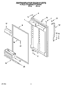 REFRIGERATOR DOOR PARTS Diagram and Parts List for CT21GKXRT03  Crosley Refrigerator