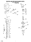 MOTOR AND ICE CONTAINER PARTS Diagram and Parts List for ED5LHAXML12  Whirlpool Refrigerator