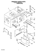 FREEZER LINER PARTS Diagram and Parts List for KBRO36FTX00  KitchenAid Refrigerator