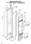FREEZER DOOR PARTS Diagram and Parts List for KSSS48QKB01  KitchenAid Refrigerator