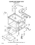 CABINET AND STIRRER Diagram and Parts List for KCMS135S1  KitchenAid Microwave
