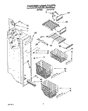 FREEZER LINER Diagram and Parts List for 8ED27DQXAN00  Whirlpool Refrigerator