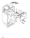 LINER Diagram and Parts List for 6ET18RKXYW01  Whirlpool Refrigerator
