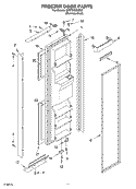 FREEZER DOOR PARTS Diagram and Parts List for GD5THGXKS03  Whirlpool Refrigerator