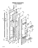 FREEZER DOOR Diagram and Parts List for 4KSRF36DTX2  KitchenAid Refrigerator