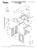 TOP AND CABINET PARTS Diagram and Parts List for WTW4880AW1  Whirlpool Washer