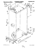 CABINET Diagram and Parts List for KSSS36MBX01  KitchenAid Refrigerator
