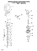 MOTOR AND ICE CONTAINER PARTS Diagram and Parts List for KSRX22FSWH01  KitchenAid Refrigerator