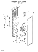 FREEZER DOOR PARTS Diagram and Parts List for 7GS6SHEXMS01  Whirlpool Refrigerator