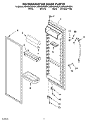 REFRIGERATOR DOOR PARTS Diagram and Parts List for KSRX22FNST01  KitchenAid Refrigerator