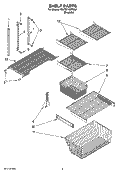 SHELF PARTS Diagram and Parts List for GAFZ21XXRK02  Whirlpool Refrigerator