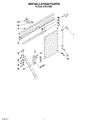 INSTALLATION PARTS Diagram and Parts List for ACQ214XM0  Whirlpool Air Conditioner