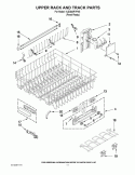 UPPER RACK AND TRACK PARTS Diagram and Parts List for KUDS40FVPA5  KitchenAid Dishwasher