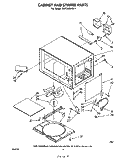 CABINET AND STIRRER Diagram and Parts List for MW3200XM1  Whirlpool Microwave