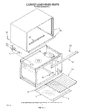 CABINET AND HINGE Diagram and Parts List for MW8650XS3  Whirlpool Microwave