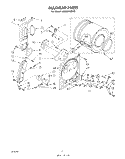 BULKHEAD Diagram and Parts List for LG3001XMW0  Whirlpool Dryer
