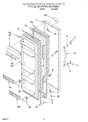REFRIGERATOR DOOR Diagram and Parts List for 4ED20ZKIFW00  Whirlpool Refrigerator