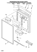 REFRIGERATOR DOOR PARTS Diagram and Parts List for KTRC22EMWH01  KitchenAid Refrigerator