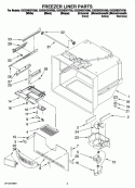 FREEZER LINER PARTS Diagram and Parts List for GX5SHDXVB00  Whirlpool Refrigerator