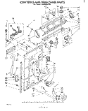 CONTROLS AND REAR Diagram and Parts List for LA5400XPW0  Whirlpool Washer