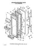 REFRIGERATOR DOOR Diagram and Parts List for 3ED22DWXTN01  Whirlpool Refrigerator