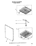 DISHRACK Diagram and Parts List for SHU70010  Whirlpool Dishwasher