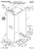 CABINET Diagram and Parts List for KSSP42QFB05  KitchenAid Refrigerator