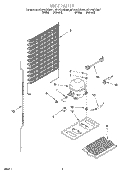 UNIT Diagram and Parts List for RT12VKYEW01  Roper Refrigerator